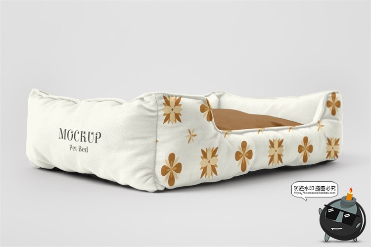 图片[18]-宠物用品猫窝狗窝睡窝logo印花效果图vi提案展示贴图样机PSD素材-设计猿