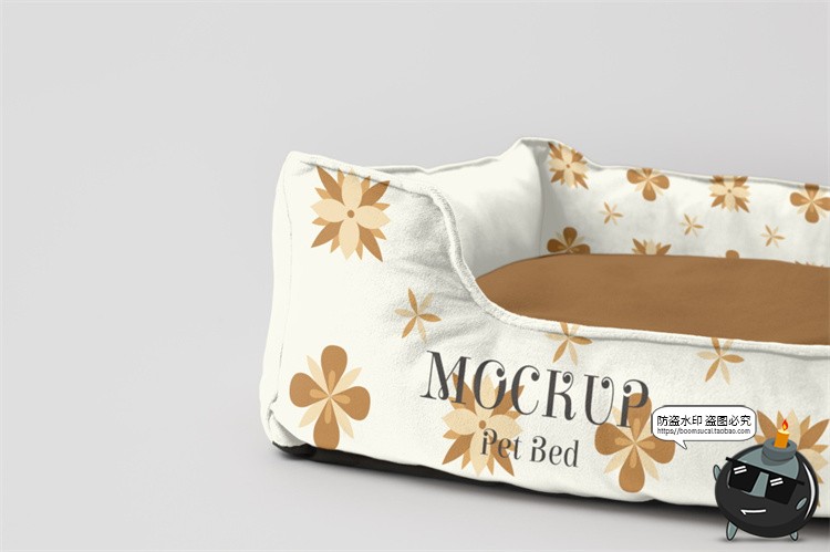 图片[19]-宠物用品猫窝狗窝睡窝logo印花效果图vi提案展示贴图样机PSD素材-设计猿