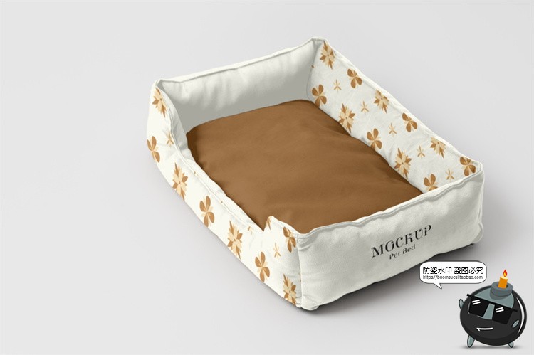 图片[21]-宠物用品猫窝狗窝睡窝logo印花效果图vi提案展示贴图样机PSD素材-设计猿