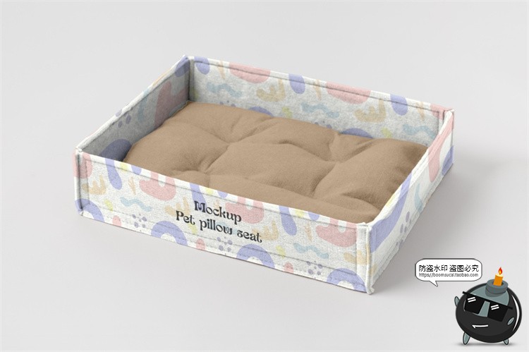 图片[22]-宠物用品猫窝狗窝睡窝logo印花效果图vi提案展示贴图样机PSD素材-设计猿