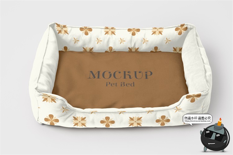 图片[23]-宠物用品猫窝狗窝睡窝logo印花效果图vi提案展示贴图样机PSD素材-设计猿