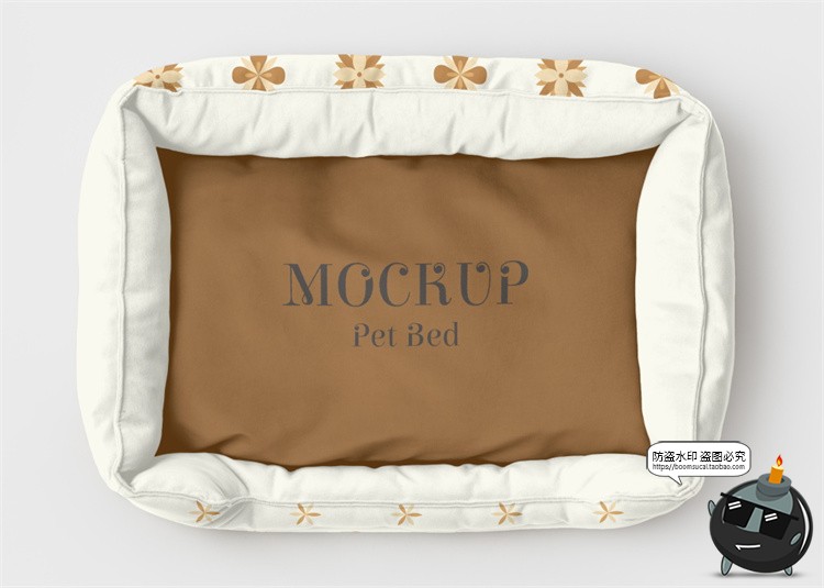 图片[24]-宠物用品猫窝狗窝睡窝logo印花效果图vi提案展示贴图样机PSD素材-设计猿