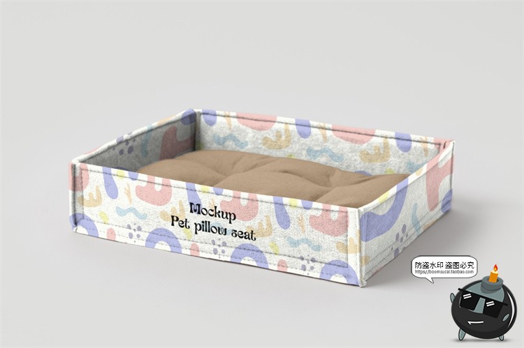图片[26]-宠物用品猫窝狗窝睡窝logo印花效果图vi提案展示贴图样机PSD素材-设计猿