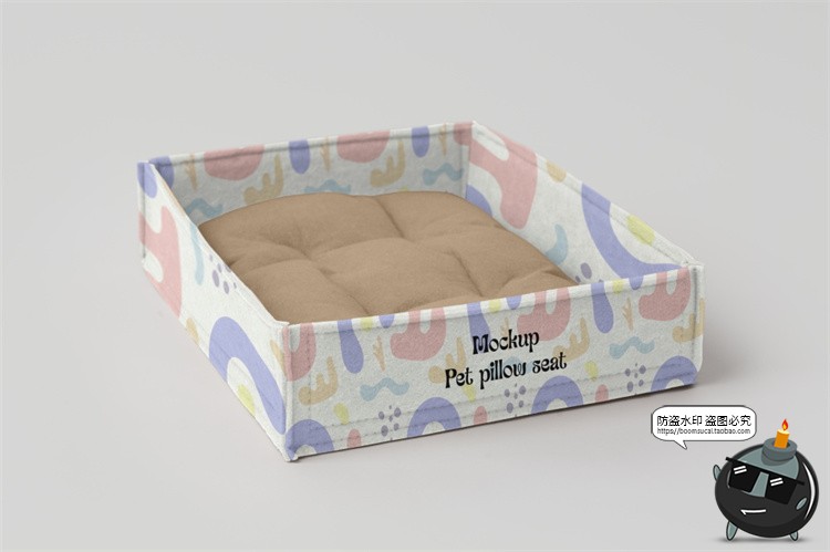 图片[28]-宠物用品猫窝狗窝睡窝logo印花效果图vi提案展示贴图样机PSD素材-设计猿