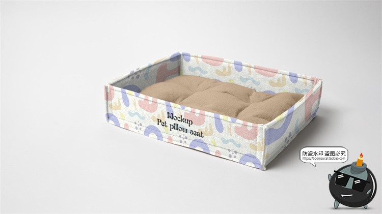 图片[29]-宠物用品猫窝狗窝睡窝logo印花效果图vi提案展示贴图样机PSD素材-设计猿