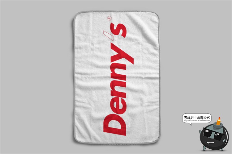 图片[2]-纯棉包边运动毛巾抹布浴巾长条印花图案展示贴图样机PSD模板素材-设计猿