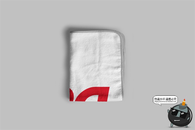 图片[5]-纯棉包边运动毛巾抹布浴巾长条印花图案展示贴图样机PSD模板素材-设计猿