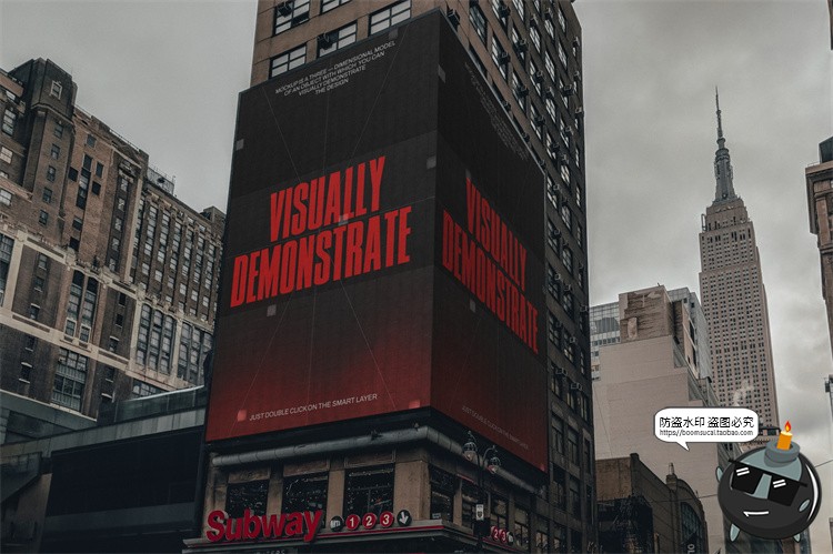 图片[3]-户外招贴灯箱LED屏幕广告海报街拍场景展示效果图PSD模板样机素材-设计猿
