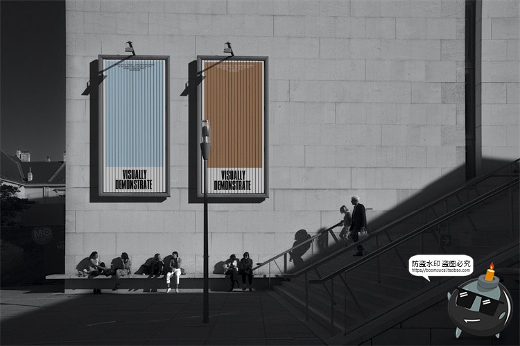图片[4]-户外招贴灯箱LED屏幕广告海报街拍场景展示效果图PSD模板样机素材-设计猿