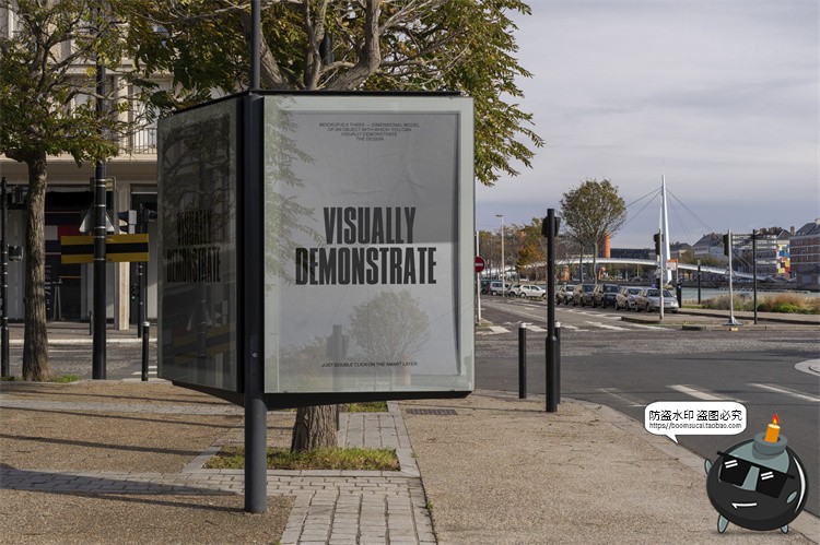 图片[5]-户外招贴灯箱LED屏幕广告海报街拍场景展示效果图PSD模板样机素材-设计猿