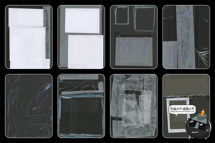 图片[4]-复古做旧胶带撕纸拼贴怀旧粗糙肌理抽象海报背景底纹JPG图片素材-设计猿