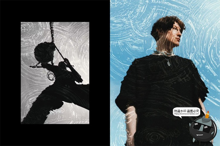 图片[4]-水波纹涟漪水面波动图像照片折射合成滤镜特效样机PSD模板PS素材-设计猿