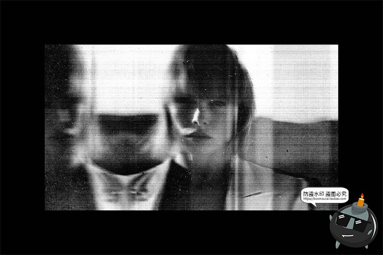 图片[7]-潮流复古单色黑白影印故障风拉伸扭曲图滤镜样机特效PSD模板素材-设计猿