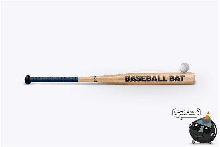 图片[6]-木质棒球棒木棍模型品牌logo标识智能贴图样机展示PSD模板PS素材-设计猿