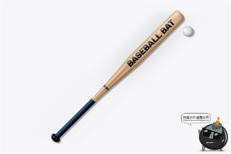 图片[8]-木质棒球棒木棍模型品牌logo标识智能贴图样机展示PSD模板PS素材-设计猿