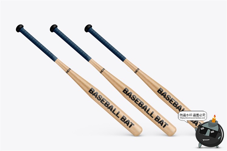 图片[9]-木质棒球棒木棍模型品牌logo标识智能贴图样机展示PSD模板PS素材-设计猿