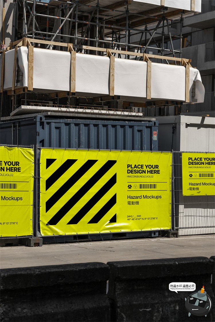 图片[8]-施工建筑工地建设工程招贴海报品牌VI应用提案样机PSD模板PS素材-设计猿