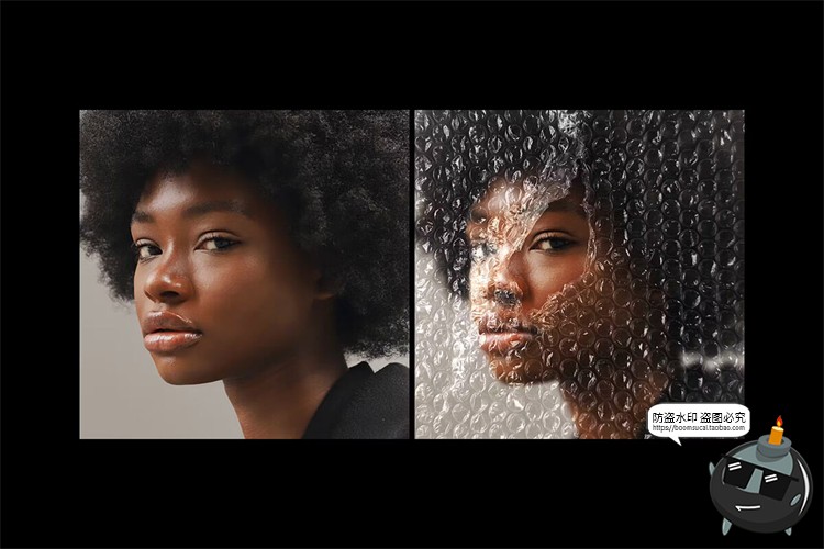 图片[4]-潮流撕裂破损气泡塑料袋叠加效果图片后期特效滤镜样机模板PS素材-设计猿