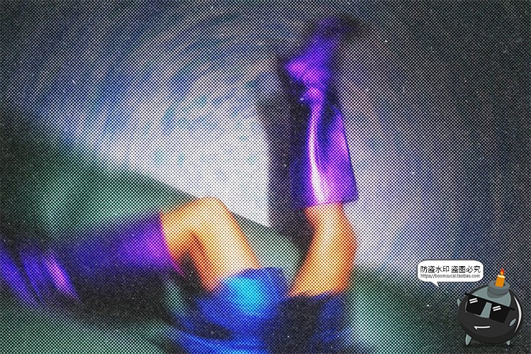 图片[2]-潮流旋转旋涡迷幻复古扭曲半调颗粒照片滤镜样机特效模板PSD素材-设计猿