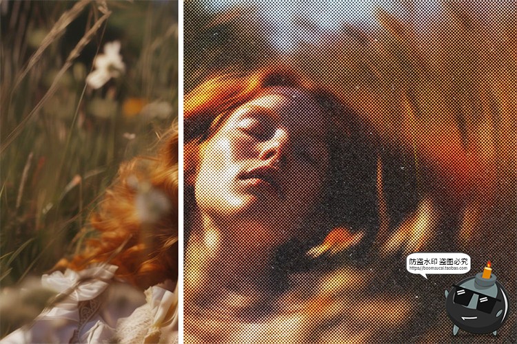 图片[3]-潮流旋转旋涡迷幻复古扭曲半调颗粒照片滤镜样机特效模板PSD素材-设计猿