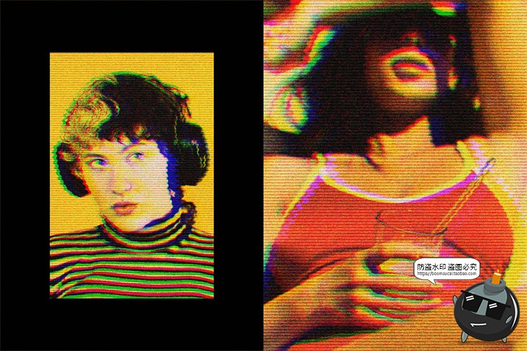 图片[5]-复古VHS故障照片图像电视信号图片抖动失真特效样机PSD模板素材-设计猿