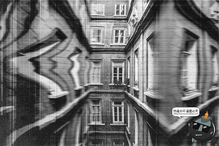 图片[6]-黑白照片图像扫描打印影印失真抖动故障扭曲特效样机PSD模板素材-设计猿