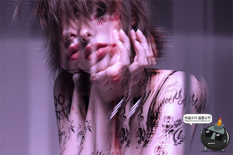 图片[3]-照片图像分形镜面棱镜故障毛刺扭曲失真滤镜特效样机PSD模板素材-设计猿