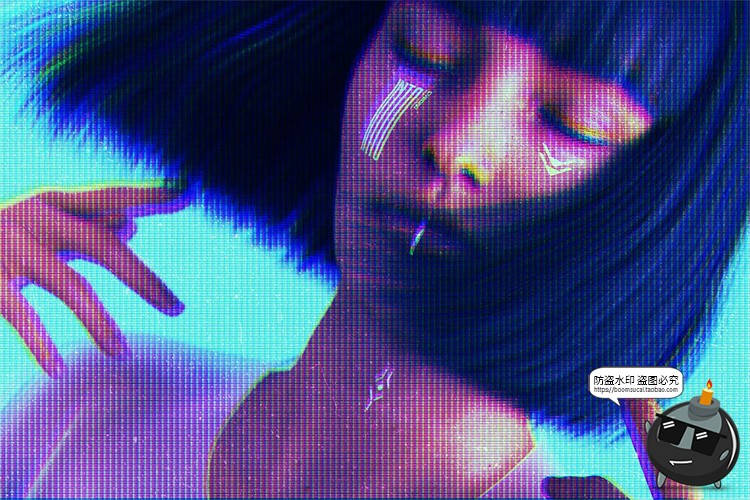 图片[7]-复古怀旧老照片做旧Crt显示失真后期特效滤镜样机PSD模板PS素材-设计猿