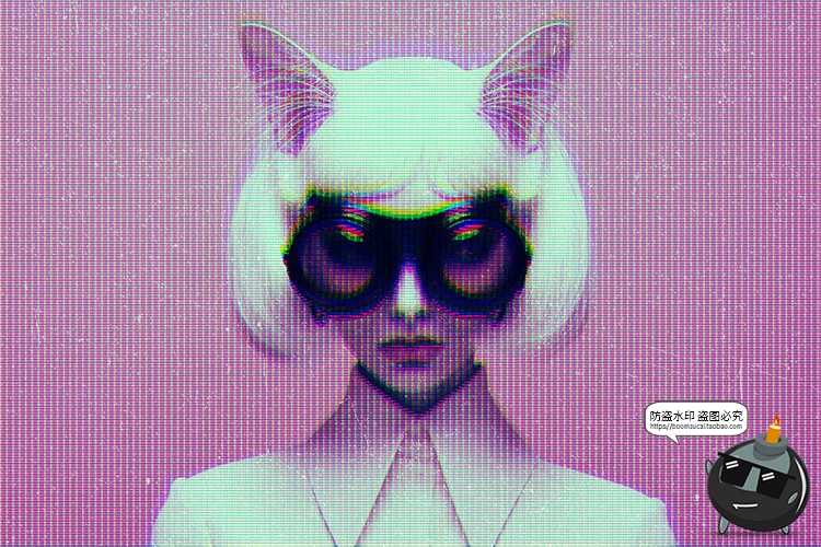 图片[8]-复古怀旧老照片做旧Crt显示失真后期特效滤镜样机PSD模板PS素材-设计猿