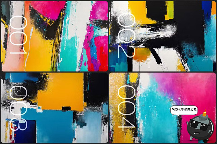 图片[2]-高清水彩泼墨油漆笔刷抽象艺术油画彩绘海报背景底纹JPG图片素材-设计猿