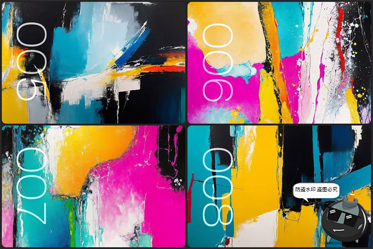 图片[3]-高清水彩泼墨油漆笔刷抽象艺术油画彩绘海报背景底纹JPG图片素材-设计猿