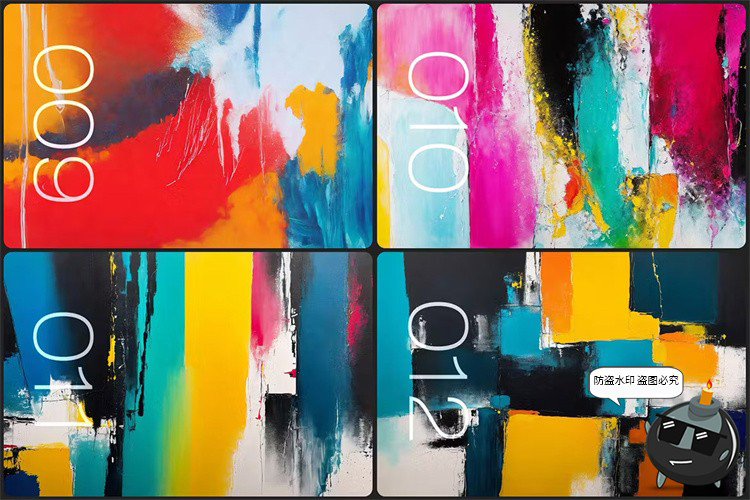 图片[4]-高清水彩泼墨油漆笔刷抽象艺术油画彩绘海报背景底纹JPG图片素材-设计猿