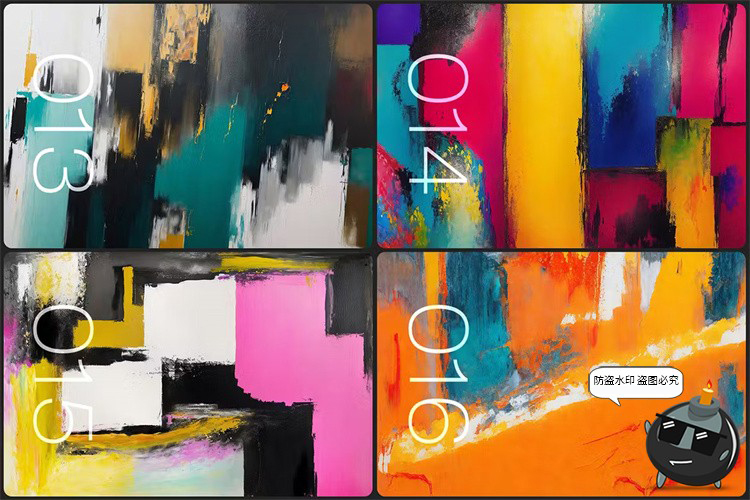 图片[5]-高清水彩泼墨油漆笔刷抽象艺术油画彩绘海报背景底纹JPG图片素材-设计猿