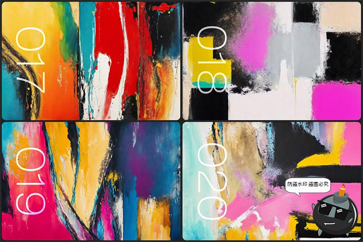 图片[6]-高清水彩泼墨油漆笔刷抽象艺术油画彩绘海报背景底纹JPG图片素材-设计猿