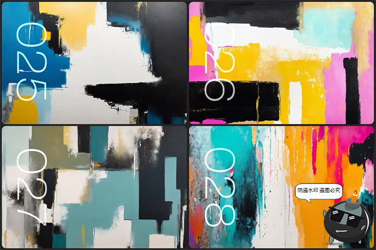 图片[7]-高清水彩泼墨油漆笔刷抽象艺术油画彩绘海报背景底纹JPG图片素材-设计猿