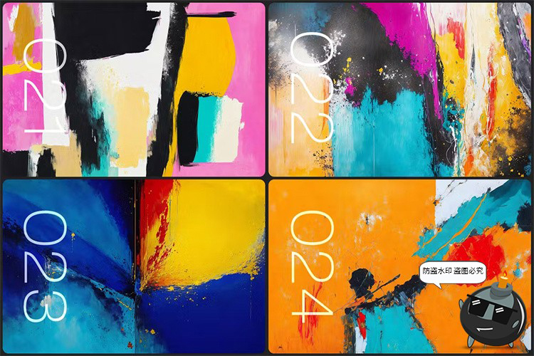 图片[8]-高清水彩泼墨油漆笔刷抽象艺术油画彩绘海报背景底纹JPG图片素材-设计猿