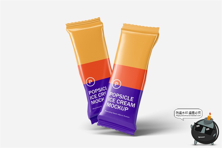 图片[4]-雪糕冰棍冰棒零食产品外包装袋贴图效果图展示样机PSD模板PS素材-设计猿