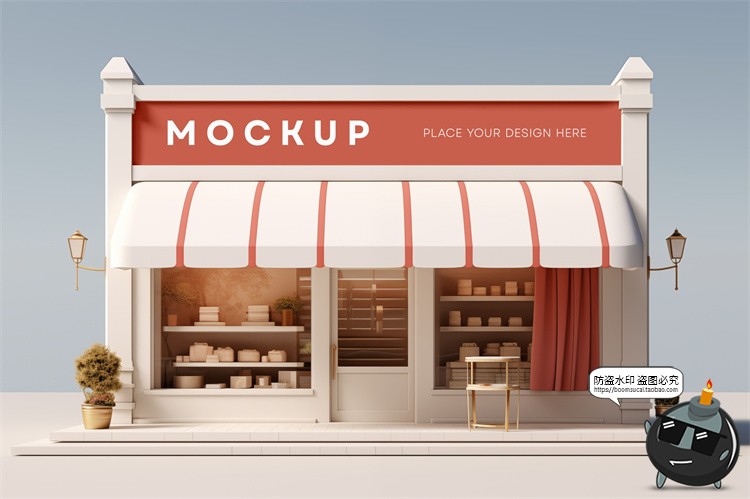 图片[2]-品牌专卖店铺商店门头店招广告牌效果图样机场景展示PSD模板素材-设计猿