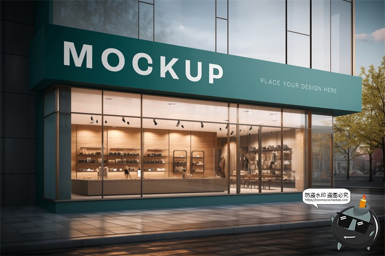 图片[3]-品牌专卖店铺商店门头店招广告牌效果图样机场景展示PSD模板素材-设计猿