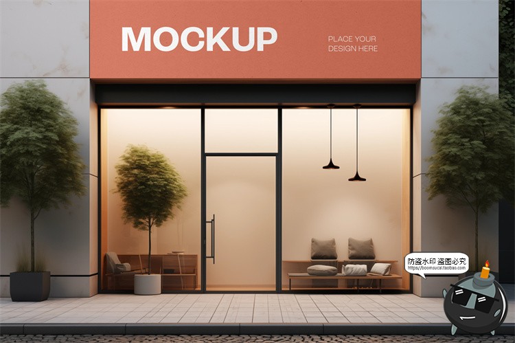 图片[4]-品牌专卖店铺商店门头店招广告牌效果图样机场景展示PSD模板素材-设计猿