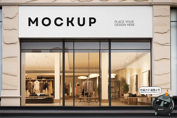 图片[5]-品牌专卖店铺商店门头店招广告牌效果图样机场景展示PSD模板素材-设计猿