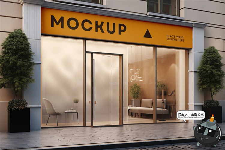图片[6]-品牌专卖店铺商店门头店招广告牌效果图样机场景展示PSD模板素材-设计猿