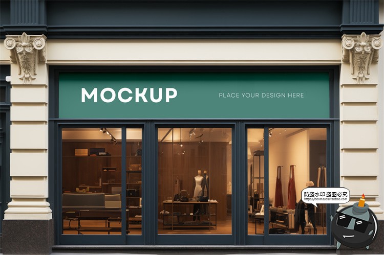 图片[11]-品牌专卖店铺商店门头店招广告牌效果图样机场景展示PSD模板素材-设计猿