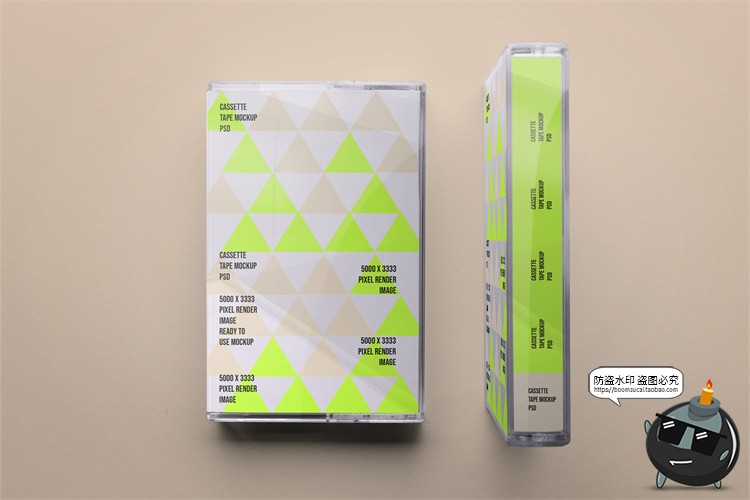 图片[5]-复古怀旧盒式磁带模型磁带贴纸包装贴图mockups样机PSD模板PS素材-设计猿
