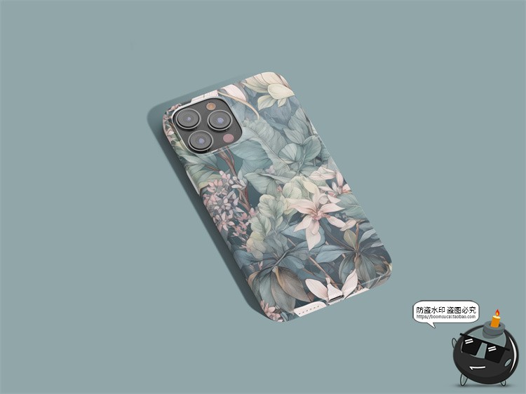 图片[2]-手机壳iPhone Pro Max圆角模型印花图案贴图效果图展示样机PS素材-设计猿