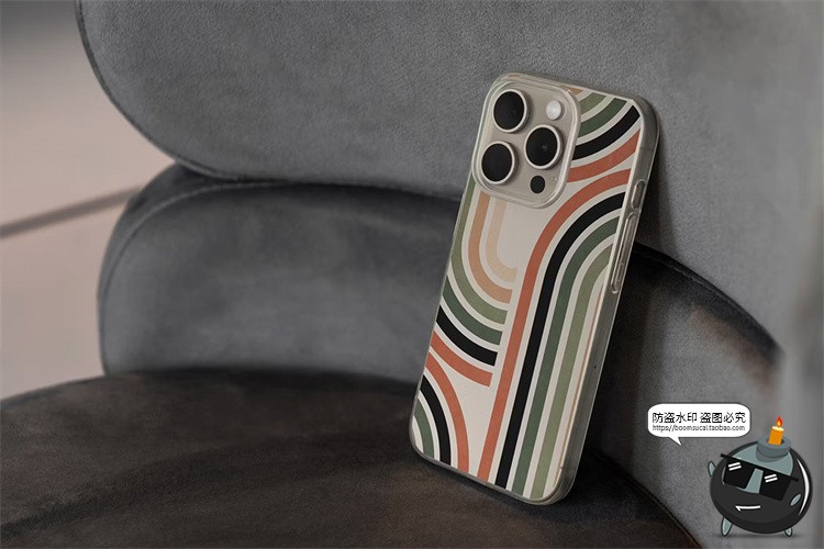 图片[6]-透明手机壳iPhone 15印花图案贴图场景效果图展示样机PSD模板素材-设计猿