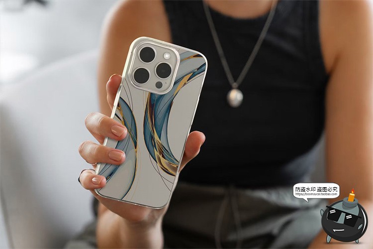 图片[8]-透明手机壳iPhone 15印花图案贴图场景效果图展示样机PSD模板素材-设计猿