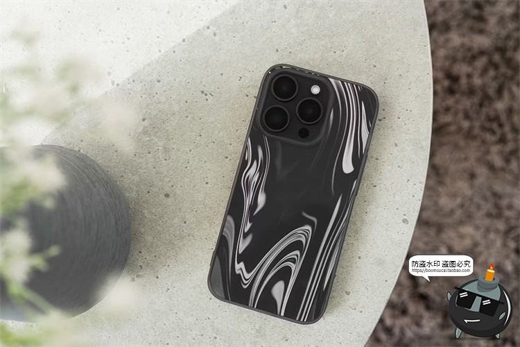 图片[9]-透明手机壳iPhone 15印花图案贴图场景效果图展示样机PSD模板素材-设计猿