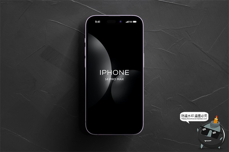 图片[6]-暗黑风iPhone 14 Pro Max手机屏幕演示效果图贴图样机PSD模板素材-设计猿