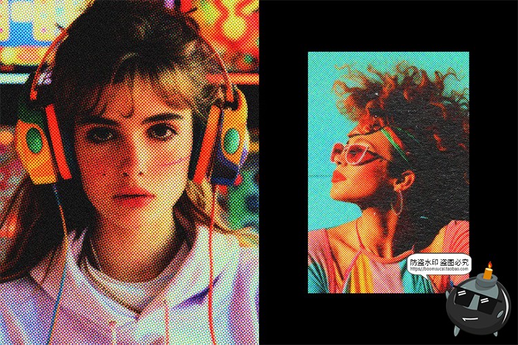 图片[3]-波普艺术复古做旧半色调噪点照片图像特效滤镜样机PSD模板PS素材-设计猿